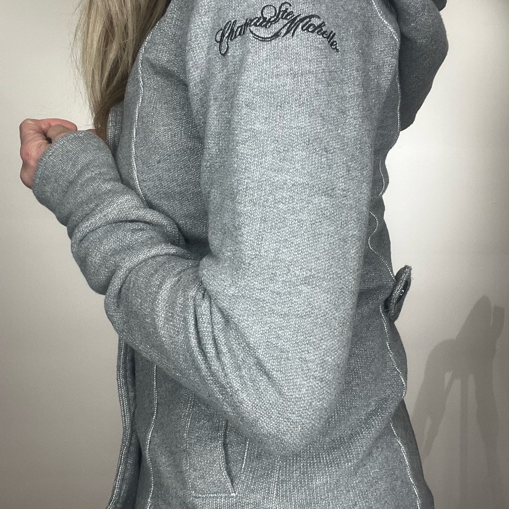 Gray Double-Breasted Peacoat - image 2